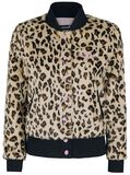 Fake Fur Leopard Jacket, Sourpuss, Übergangsjacke