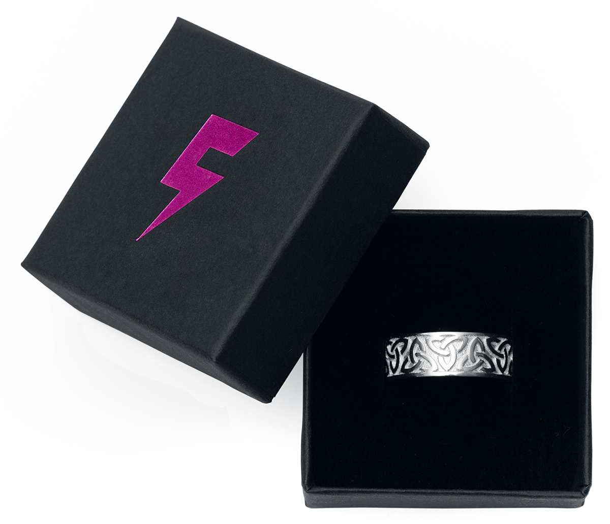 Cloud Factory Royal Celtic Knot Ring silberfarben