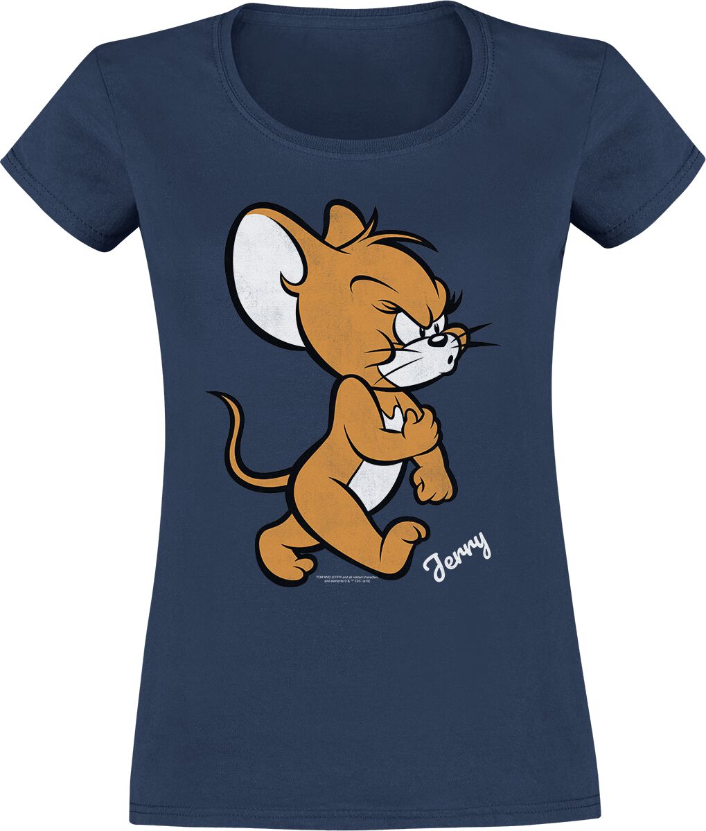 T-Shirt Manches courtes de Tom Et Jerry - Jerry - S à XXL - pour Femme - marine