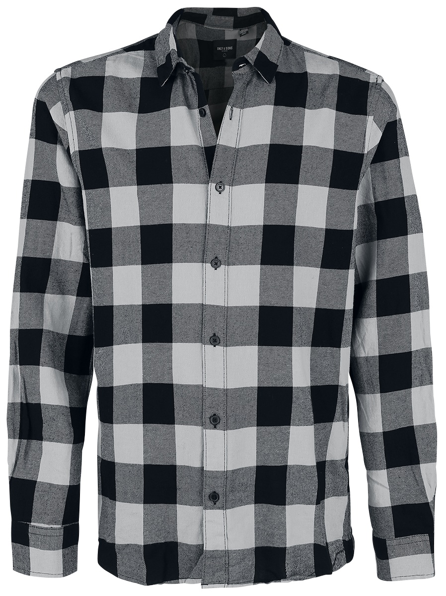ONLY and SONS - Gudmund Checked Shirt - Shirt - black-grey image