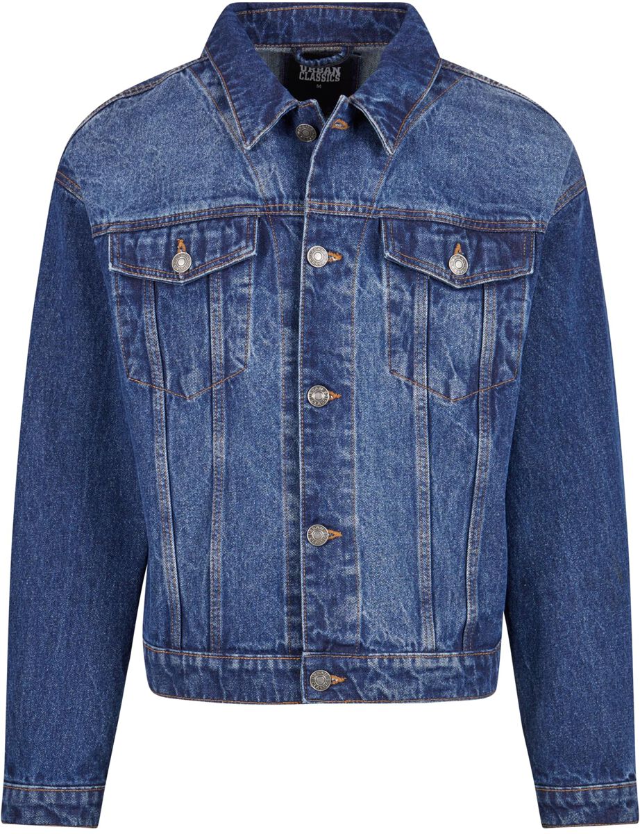 Image of Giubbetto di jeans di Urban Classics - Heavy Ounce Boxy Denim Jacket - S a XXL - Uomo - blu