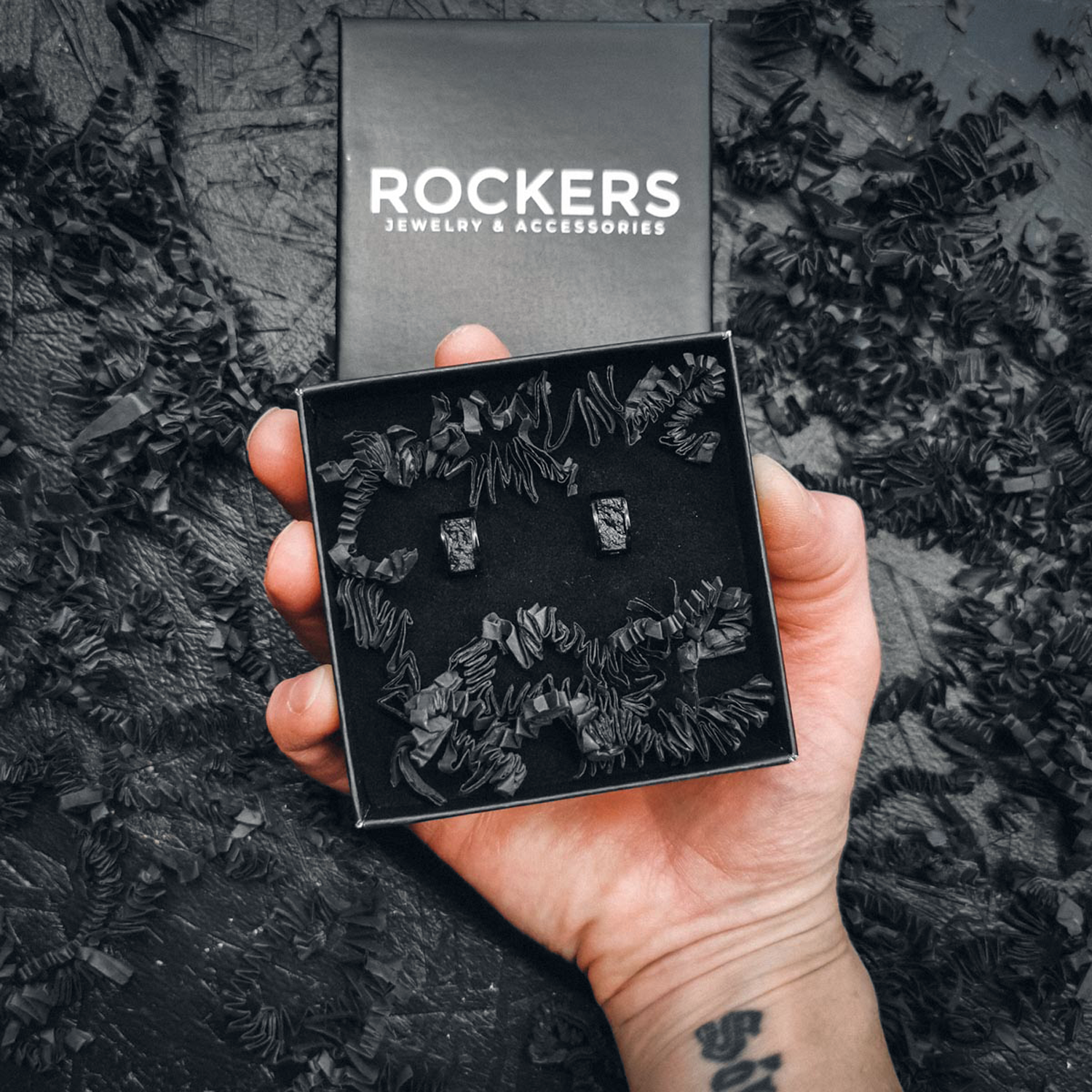 Rockers Raw Black Ohrring schwarz