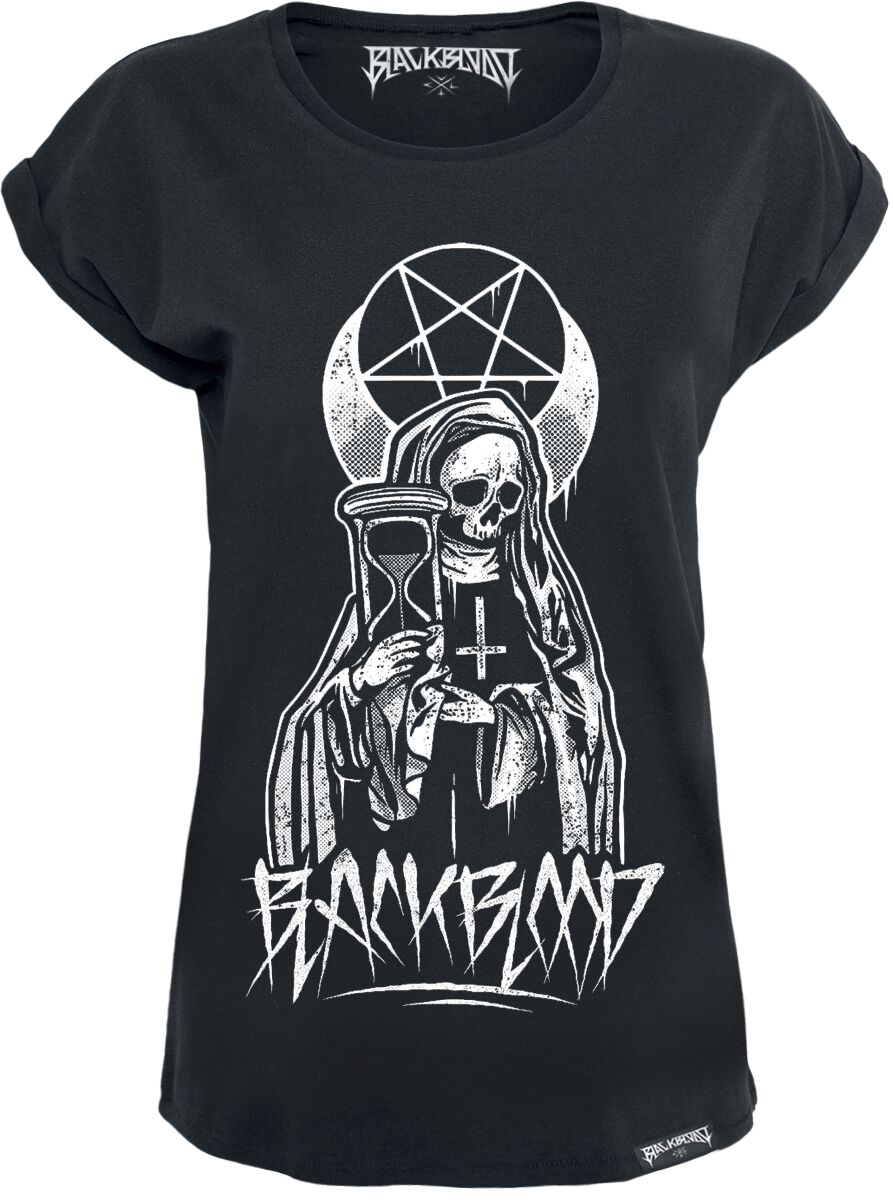 T-Shirt Manches courtes Gothic de Black Blood by Gothicana - T-Shirt Noir Ras-Du-Cou & Imprimé - M -