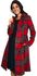 Margaret Red Plaid Coat with Removable Bow