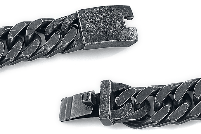 etNox hard and heavy Heavy Chain Armkette silberfarben