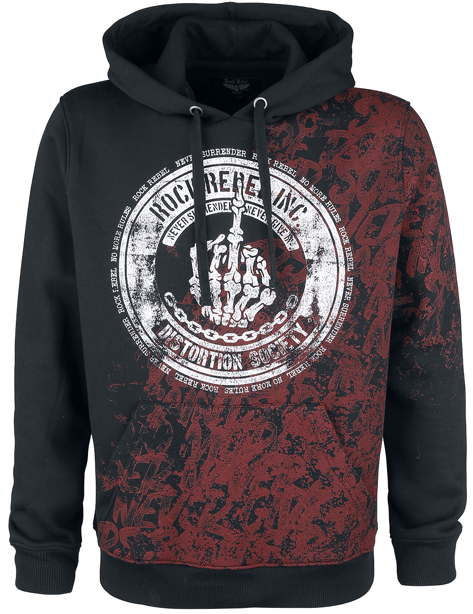 Rock Rebel by EMP - Bodies - Hooded sweatshirt - black-red image