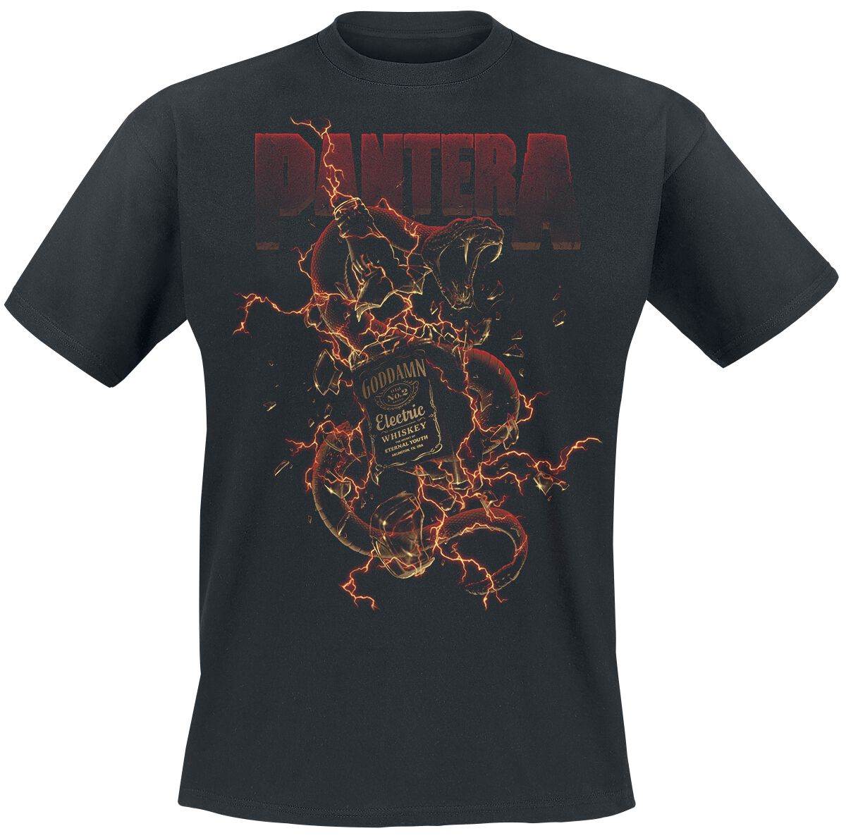 Pantera T-Shirt - Whiskey Snake - M bis 3XL - für Männer - Größe XL - schwarz  - Lizenziertes Merchandise!