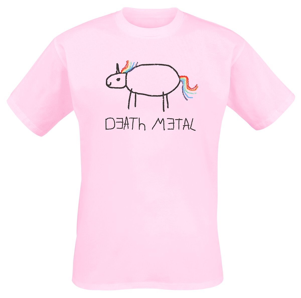 Image of T-Shirt Magliette Divertenti di Death Metal - M a L - Uomo - rosa pallido