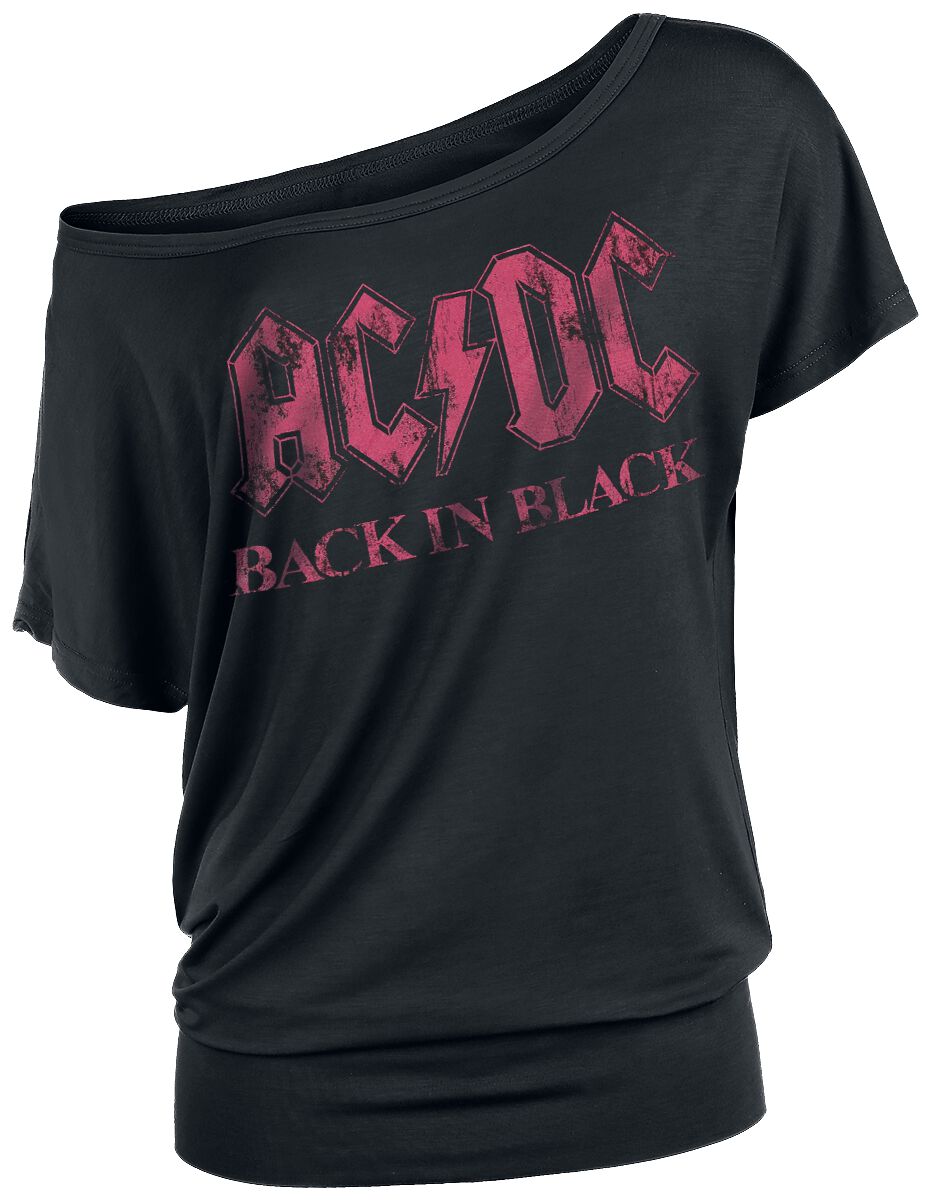 Image of AC/DC Back in Black Girl-Shirt schwarz