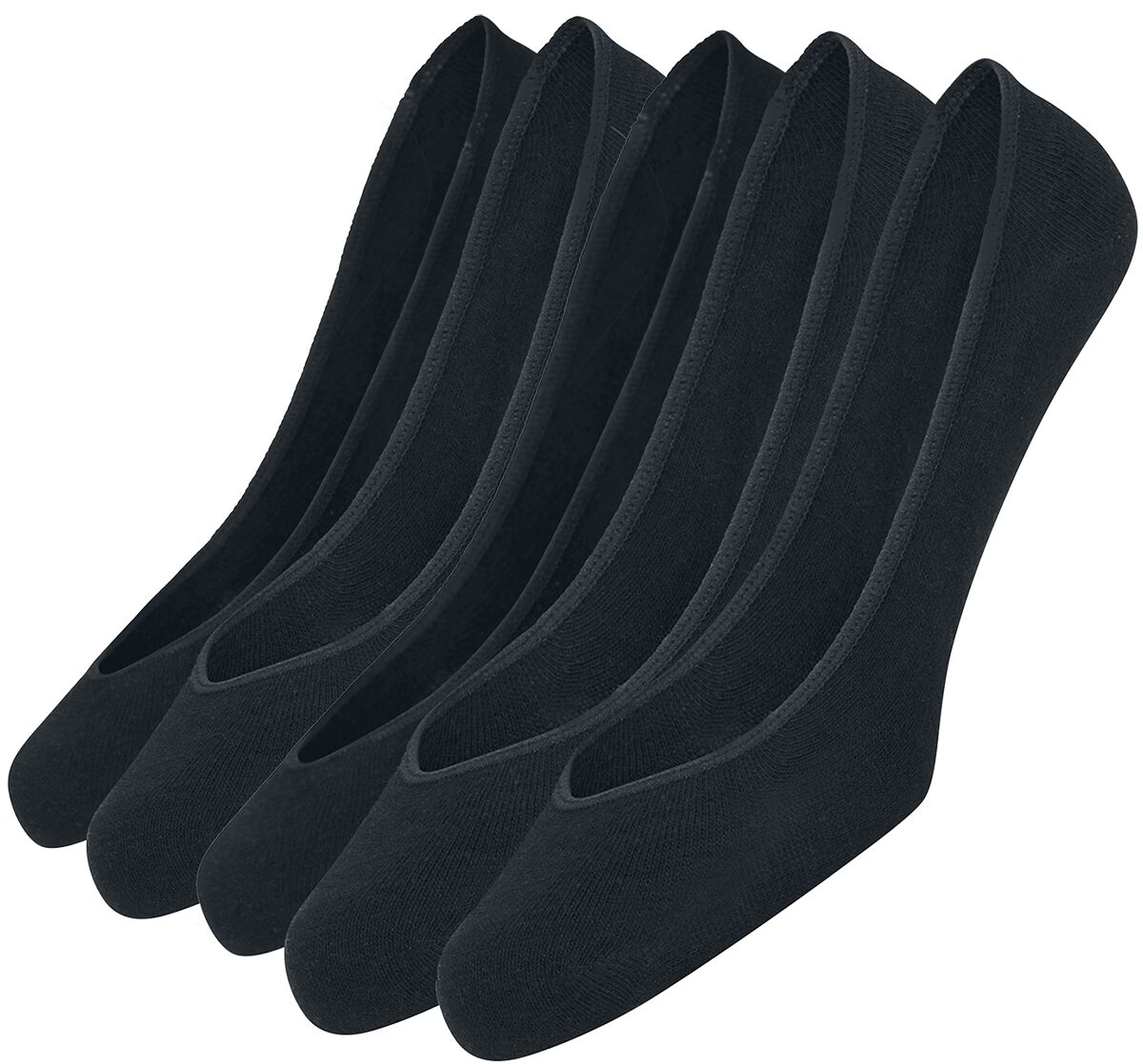 Image of Calzini di Urban Classics - Invisible Socks 5-Pack - EU35-38 a EU 43-46 - Unisex - nero