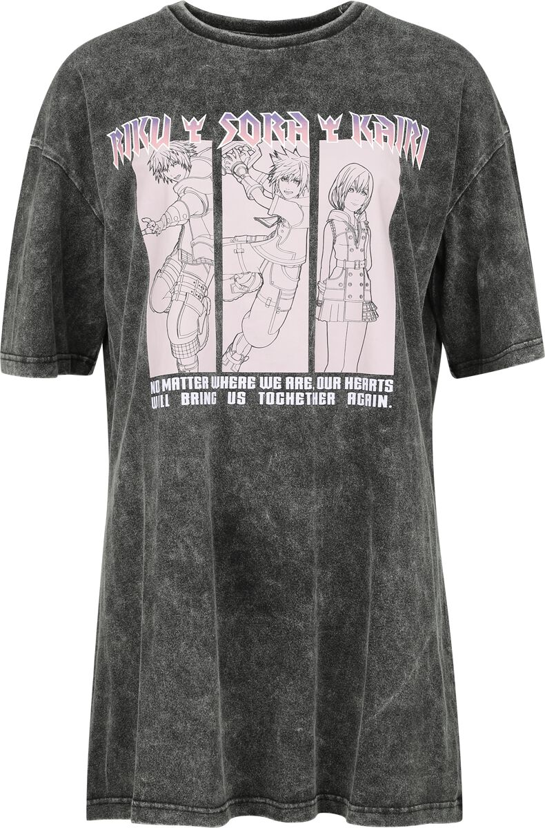 Kingdom Hearts Riku Sora Kairi T-Shirt schwarz in XL