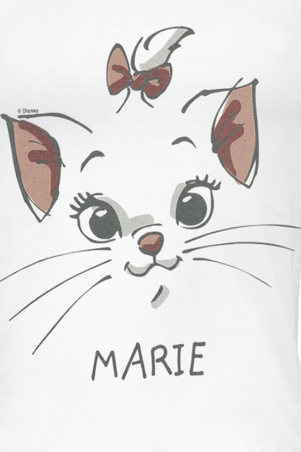 Aristocats - Disney Top - Marie - Sweat - S bis XXL - für Damen - Größe XL - weiß  - Lizenzierter Fanartikel