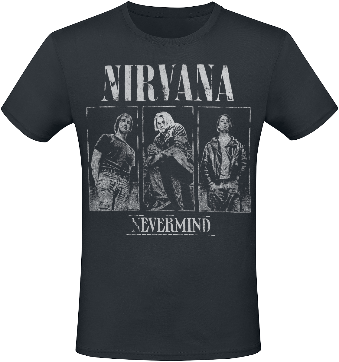 Nirvana  T-Shirt - Nevermind Photo - for Men - black