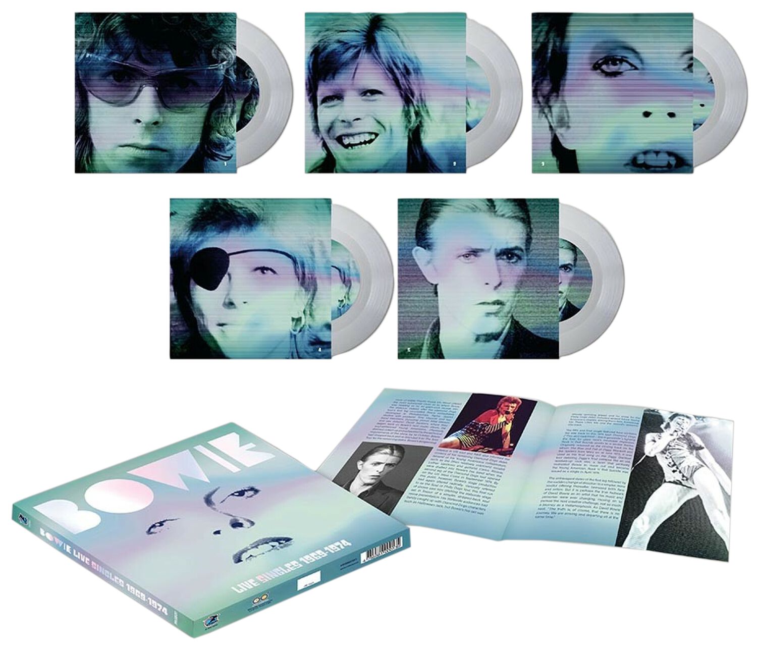 David Bowie Live singles 1969-1974 LP white