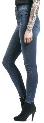 Noisy May Premium - Calie - Skinny jeans met hoge taille in donkerblauw Noisy May Premium - Calie - Skinny jeans met hoge taille in donkerblauw