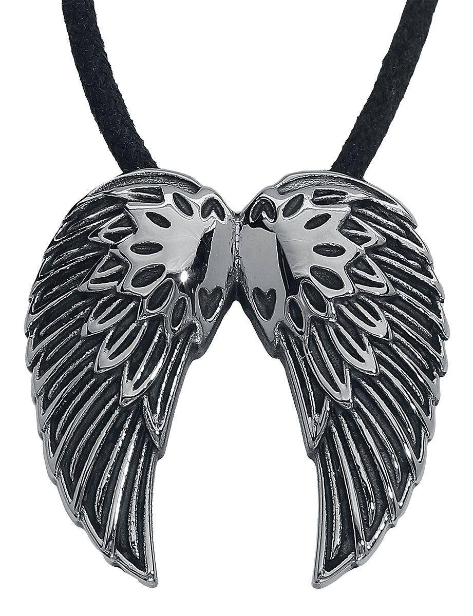 EtNox Wings Necklace silver coloured