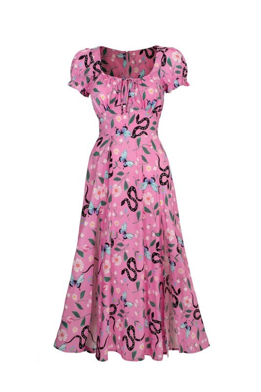 Hell Bunny - Rockabilly Middellang kjole - Midi Kjole - XS til XXL - Damer - rosa