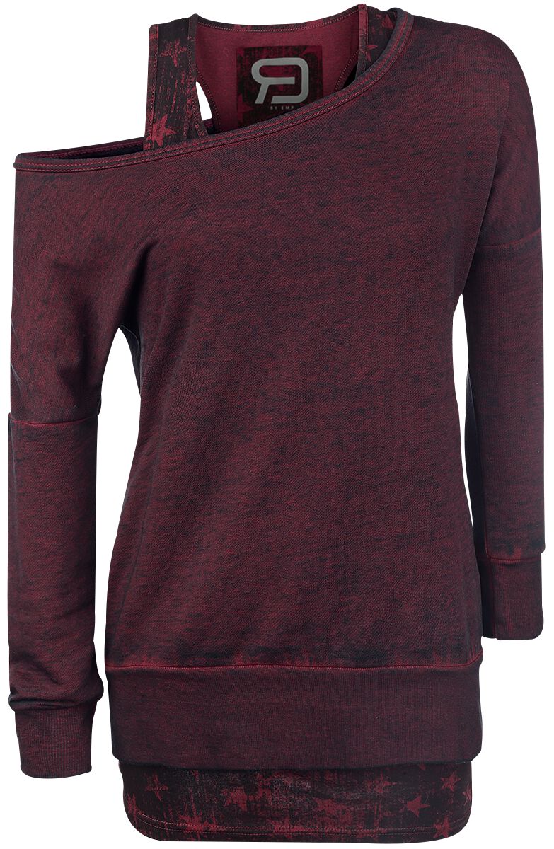Image of Felpa di RED by EMP - Cut Me Loose - XS a 4XL - Donna - bordeaux