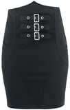 High Waist Buckle Skirt, Gothicana by EMP, Kurzer Rock