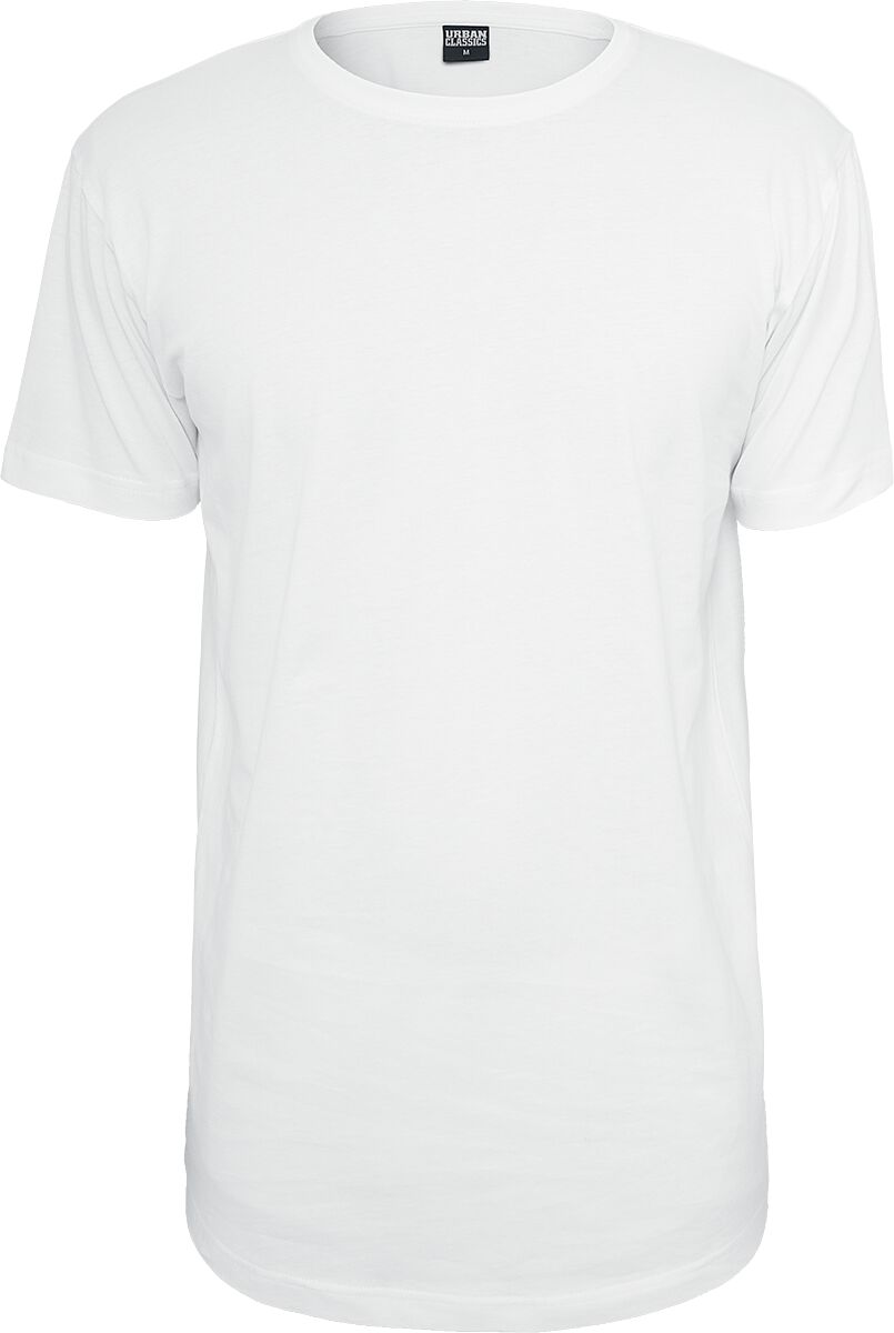 Image of T-Shirt di Urban Classics - Shaped Long Tee - S a 5XL - Uomo - bianco