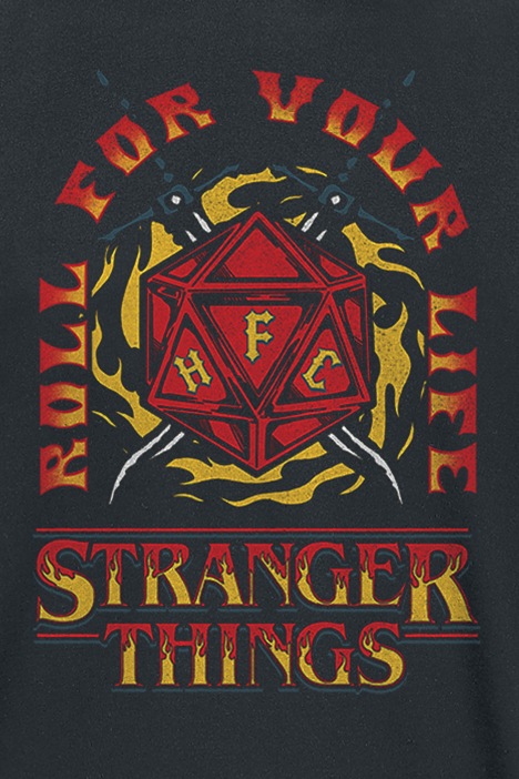 Stranger Things HFC - Roll For Your Life T-Shirt schwarz