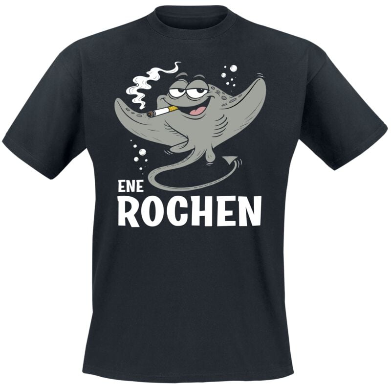 T-Shirt Manches courtes Fun de Tierisch - Ene Rochen - M à 3XL - pour Homme - noir