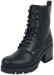 Schwarze Boots mit Schnürsenkeln, Black Premium by EMP, Boot