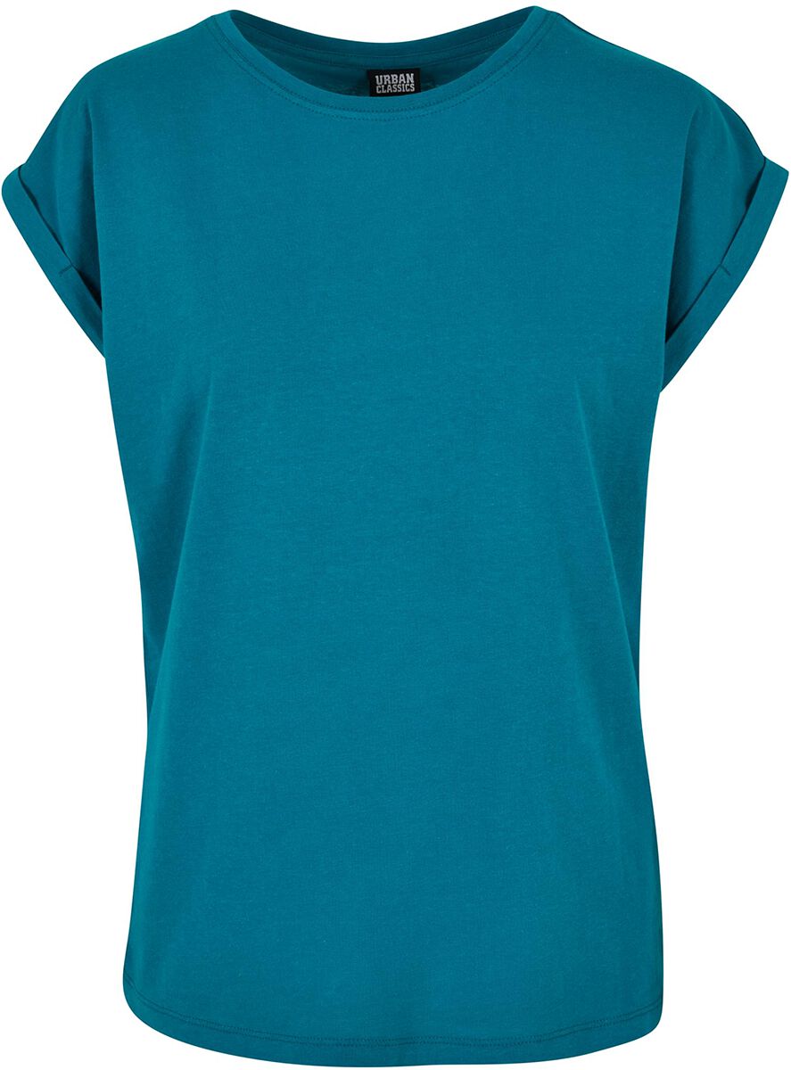 Image of T-Shirt di Urban Classics - Ladies Extended Shoulder Tee - M a 4XL - Donna - verde