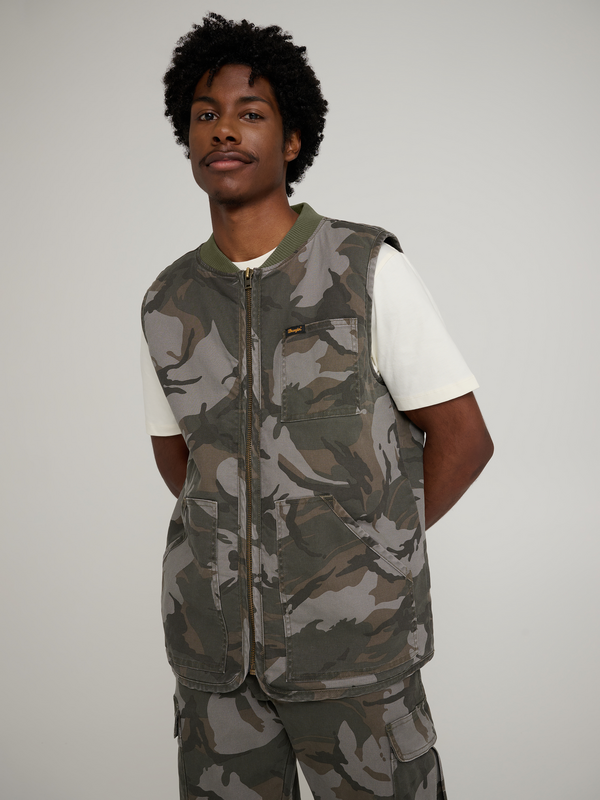 Wrangler  Vest - Stranger Things Mike Lucas Vest Camo - for Men - camouflage