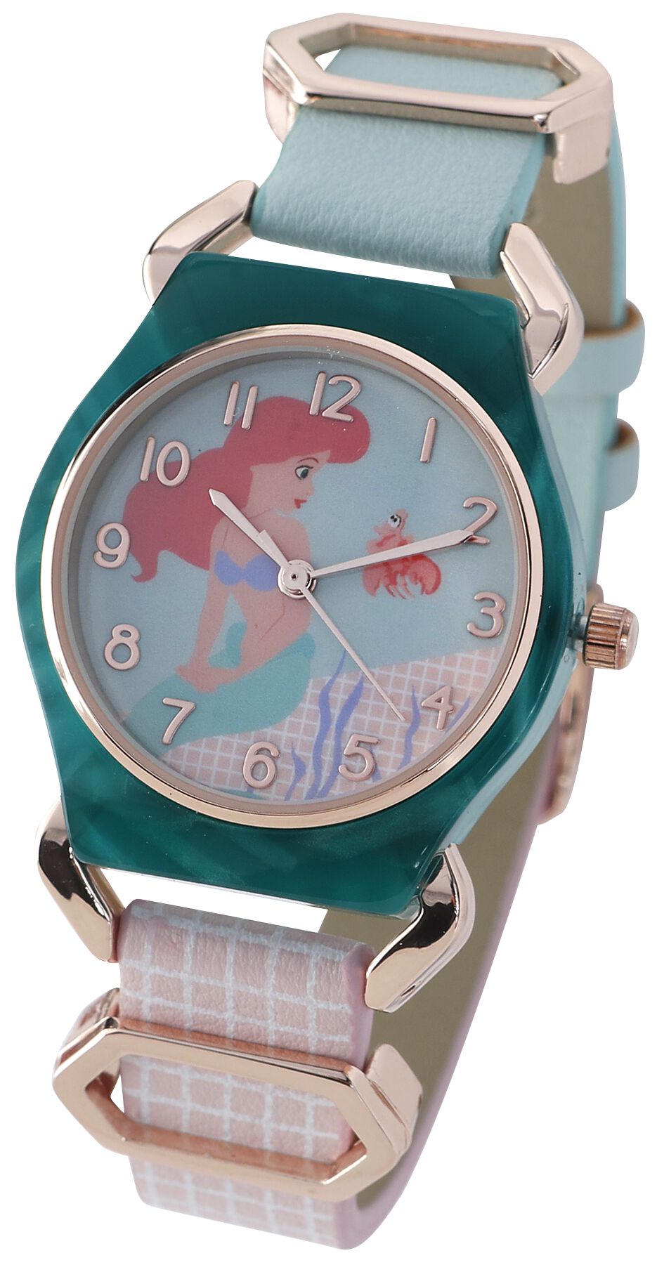 Levně Ariel - Malá mořská víla Ariel and Flounder Náramkové hodinky vícebarevný