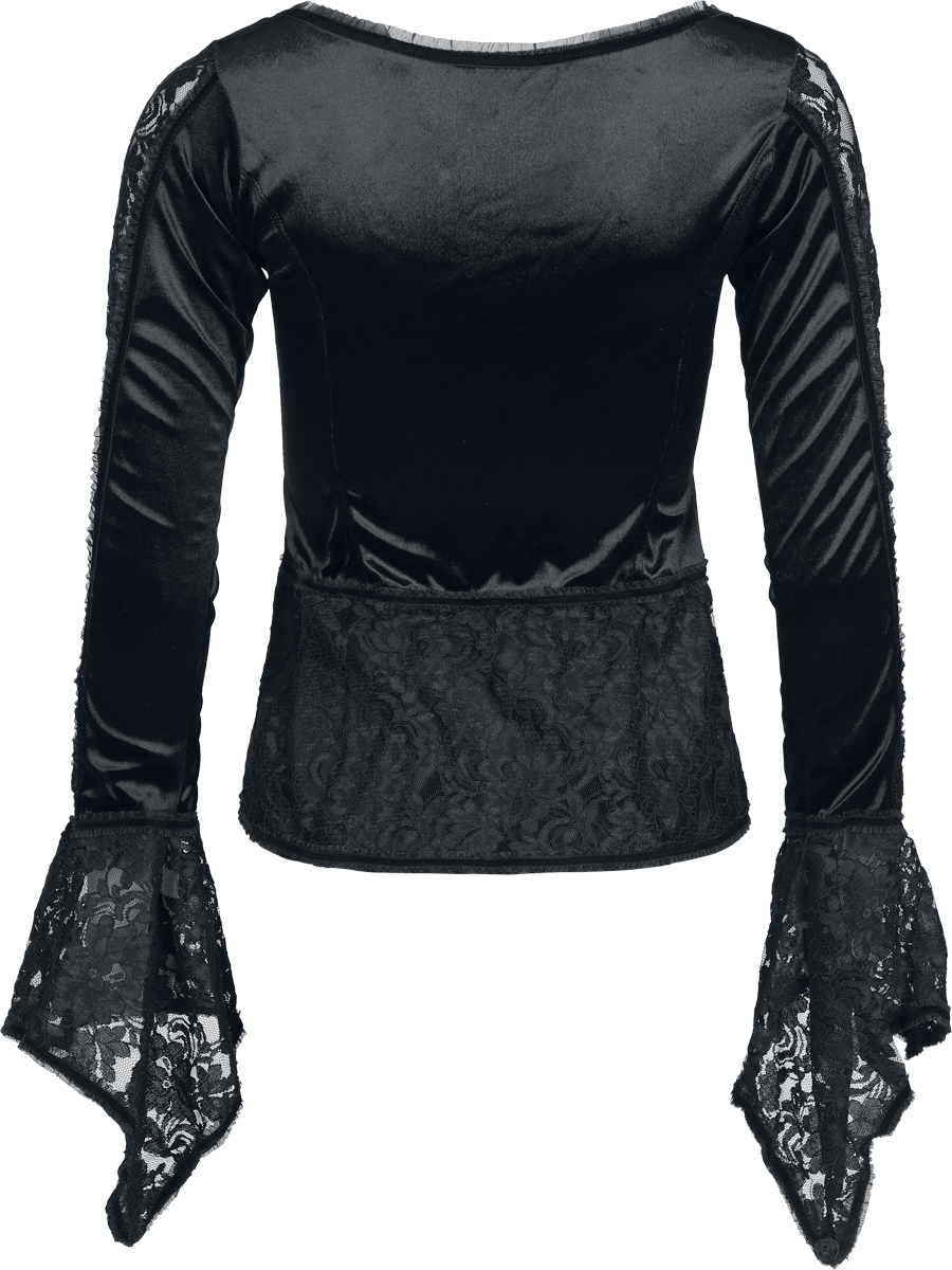 Thumbnail - Sinister Gothic Gothic Top T-Shirt schwarz in 4XL