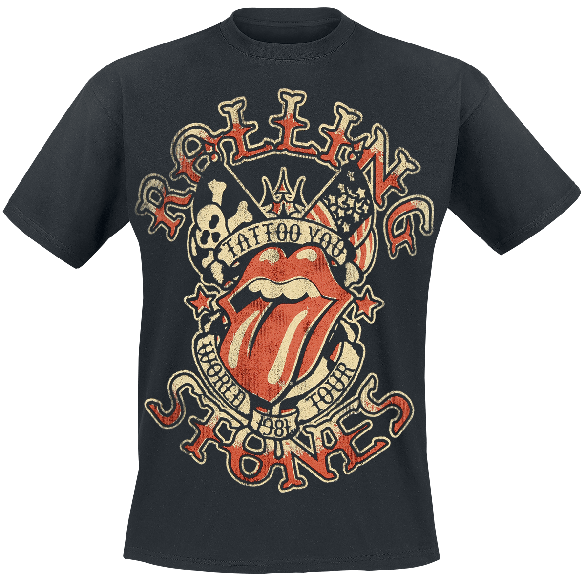 The Rolling Stones - Tattoo You Tour - T-Shirt - schwarz