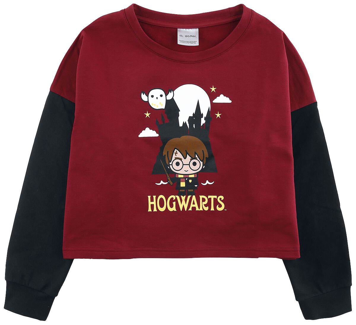 Levně Harry Potter Kids - Chibi Hogwarts detská mikina cervená/cerná