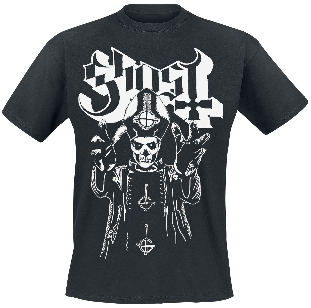 Image of T-Shirt di Ghost - Pope's Wrath - S a 4XL - Uomo - nero