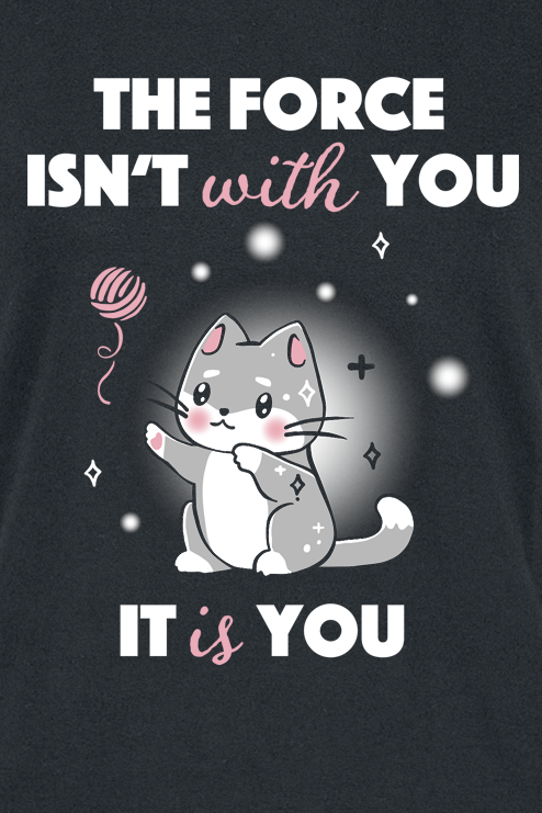 Tierisch T-Shirt - The Force Is You - S bis XL - für Damen - Größe XL - schwarz