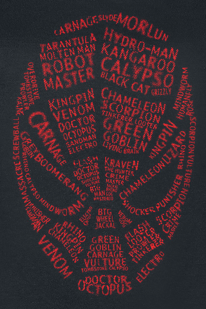 Spider-Man Words T-Shirt schwarz
