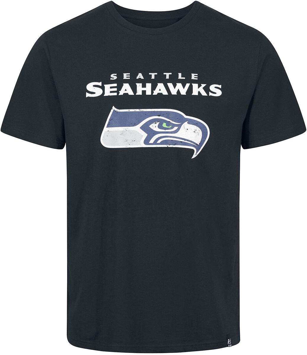 Recovered Clothing T-Shirt - NFL Seahawks Logo - S bis L - für Männer - Größe S - schwarz
