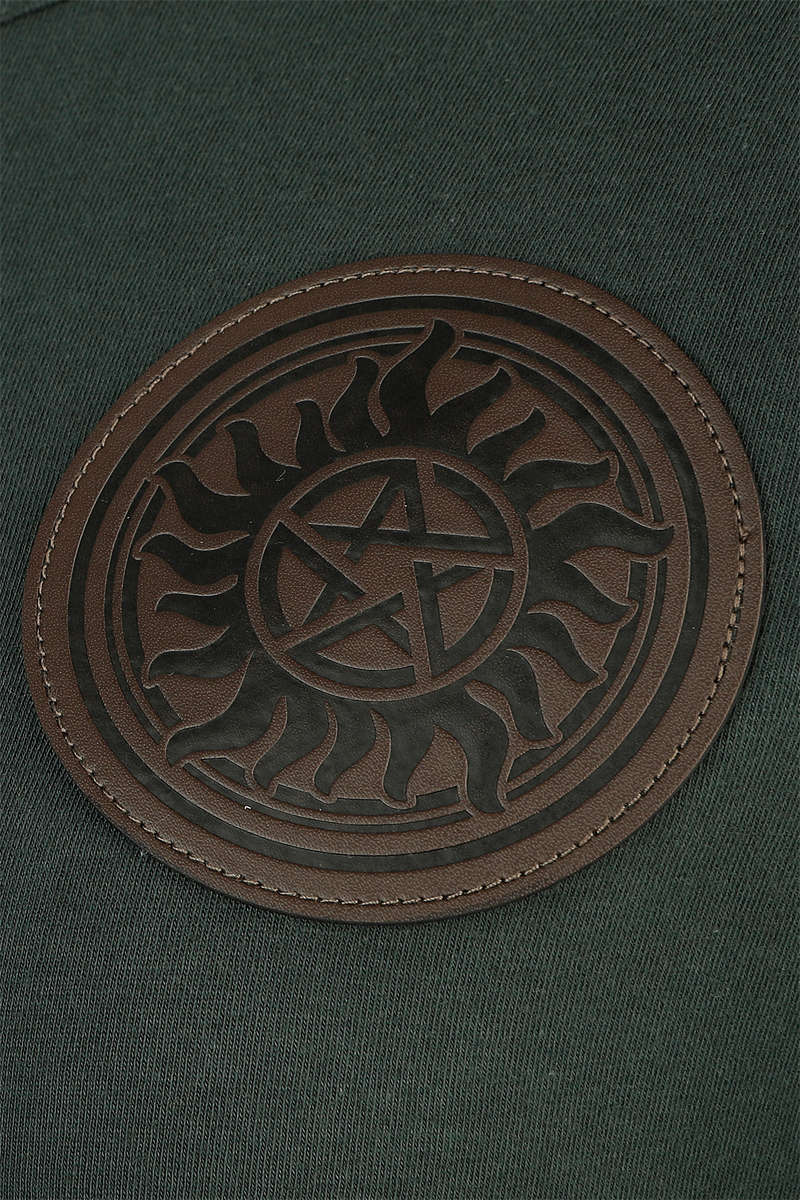 Thumbnail - Supernatural Moons and Salt Circles Langarmshirt grün in S