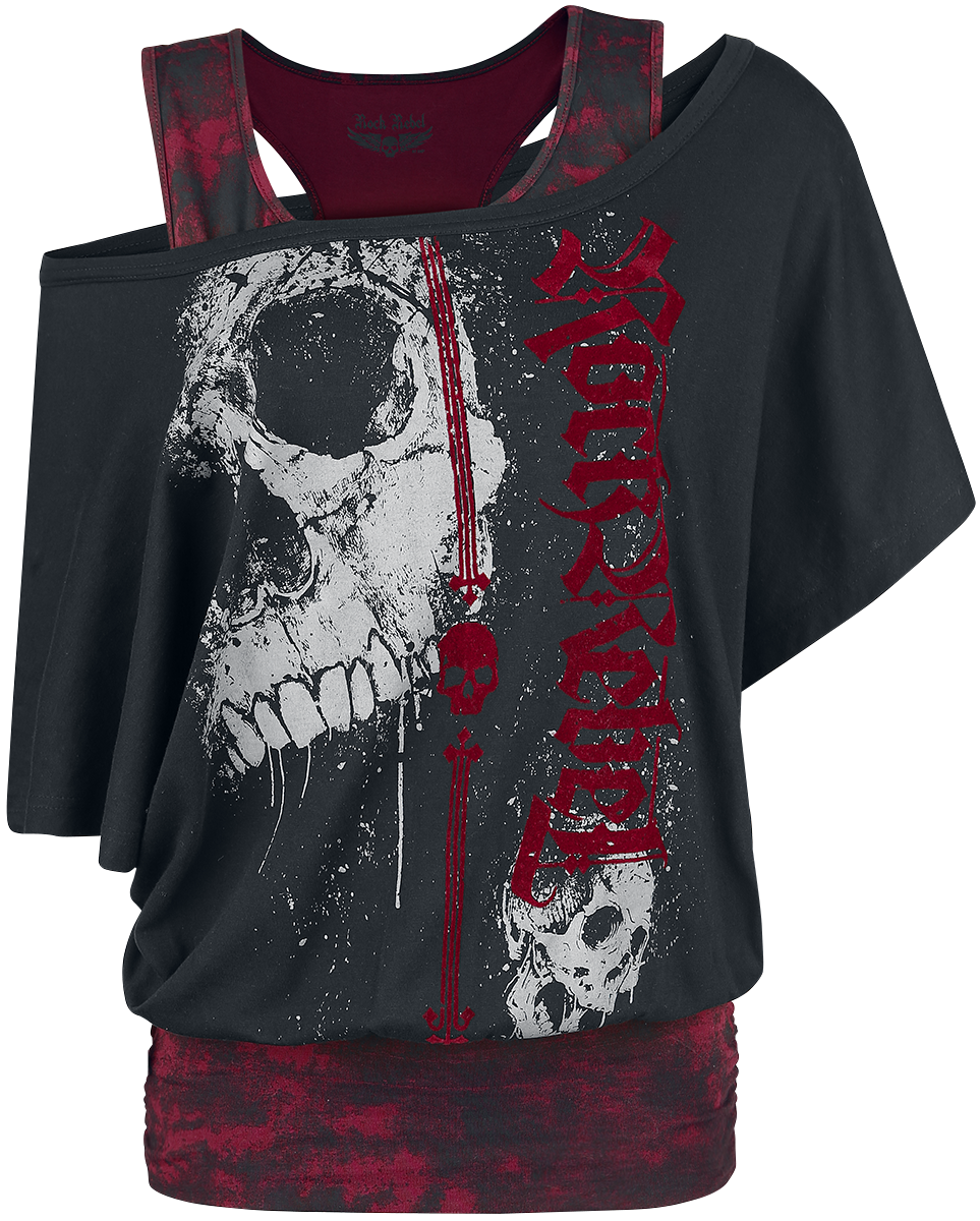 Rock Rebel by EMP - When The Heart Rules The Mind - Girls shirt - black-red image