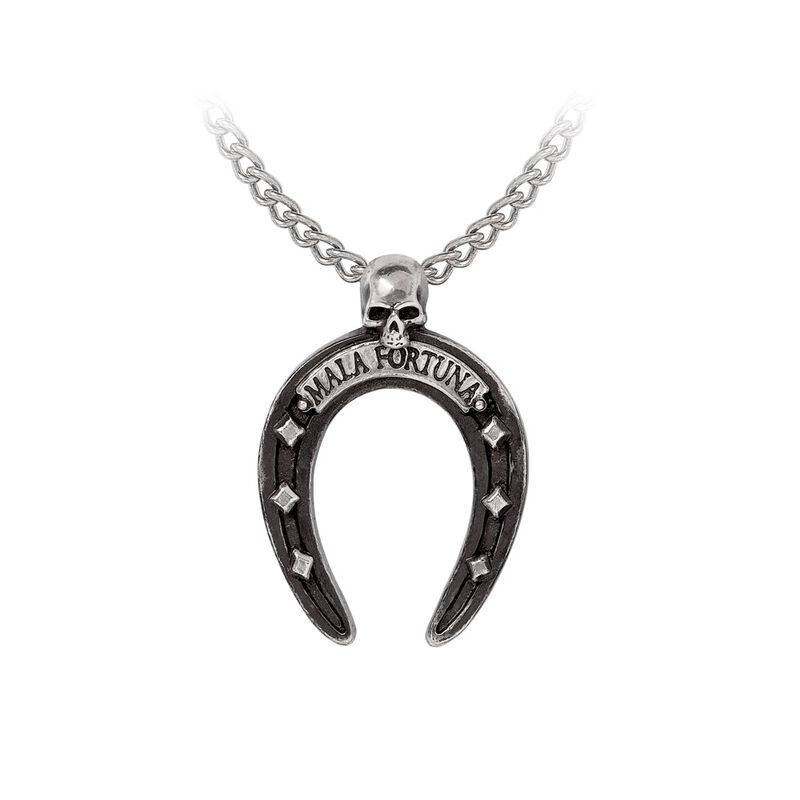 Alchemy Gothic - Gothic Halskette - Mala Fortuna - schwarz/silberfarben