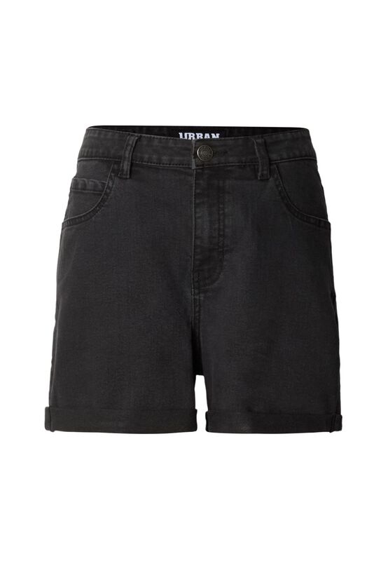 Levně Urban Classics Dámské denimové šortky s vysokým pásem Dámské šortky černá