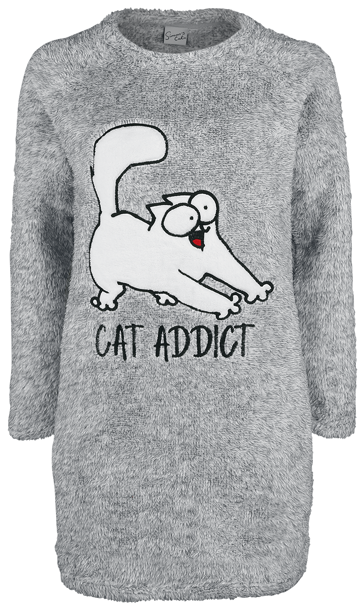 Simon' s Cat - Cat Addicted - Sweatshirt - mottled grey image