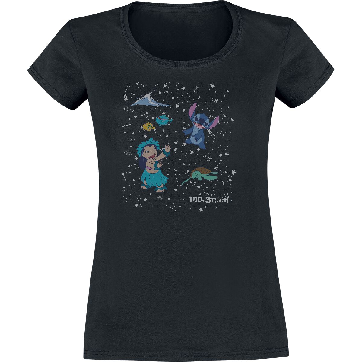 Lilo & Stitch Constellation T-Shirt black