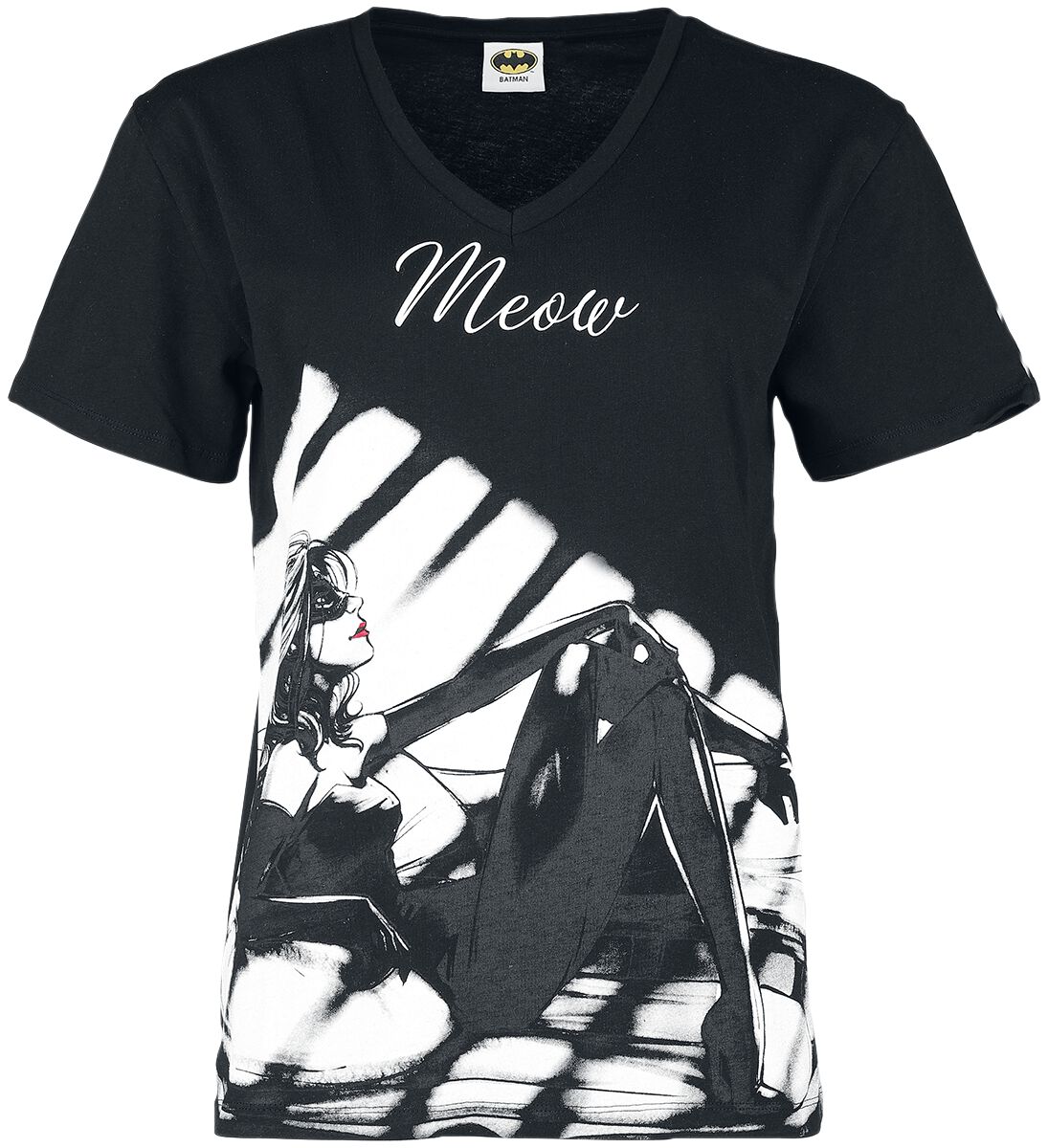 T-Shirt Manches courtes de Batman - Catwoman - S à 3XL - pour Femme - noir