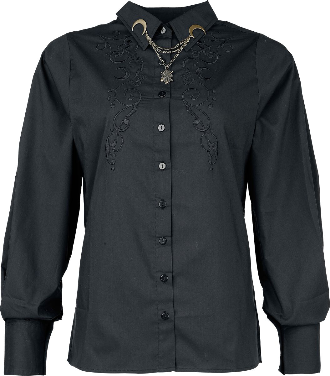 4068143333504 - Dark Academia Nocturnal Stroll with Magic Bluse schwarz in S