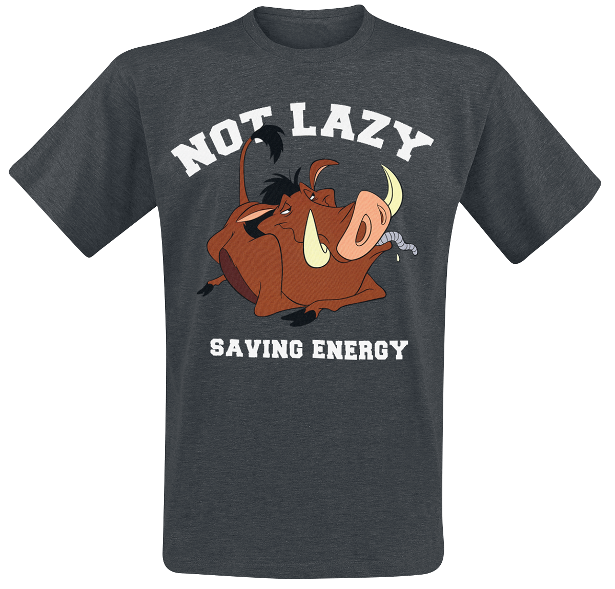 The Lion King - Not Lazy - T-Shirt - mottled grey image