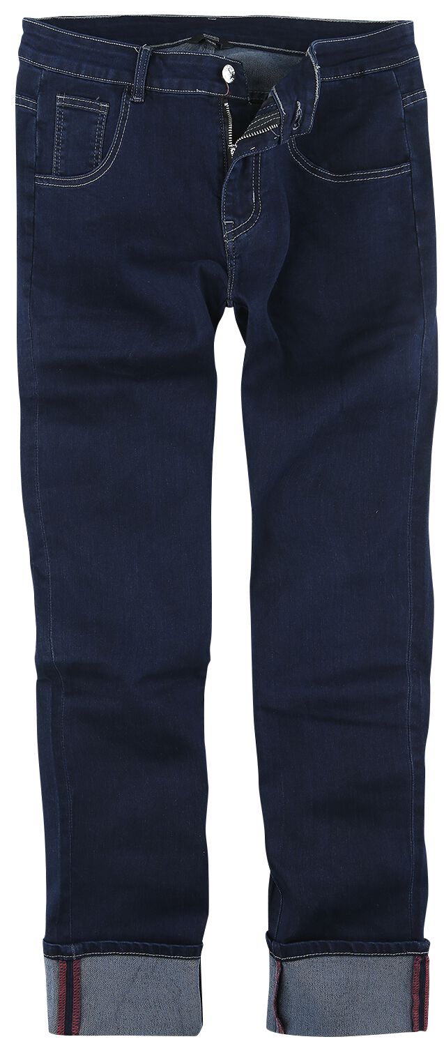 Levně Banned Alternative Slim kalhoty Rockabilly Kalhoty modrá