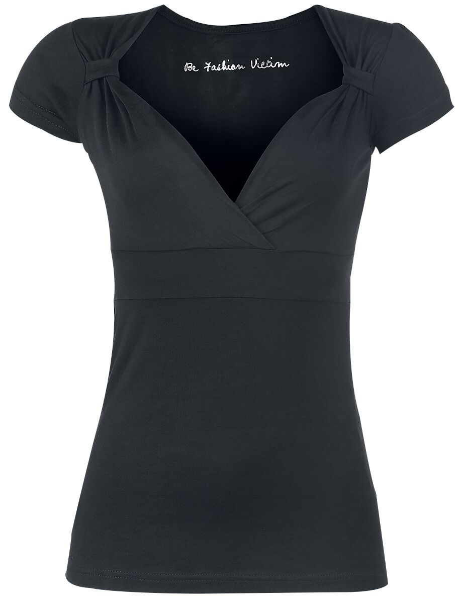 Fashion V-Top T-Shirt schwarz von Black Premium by EMP