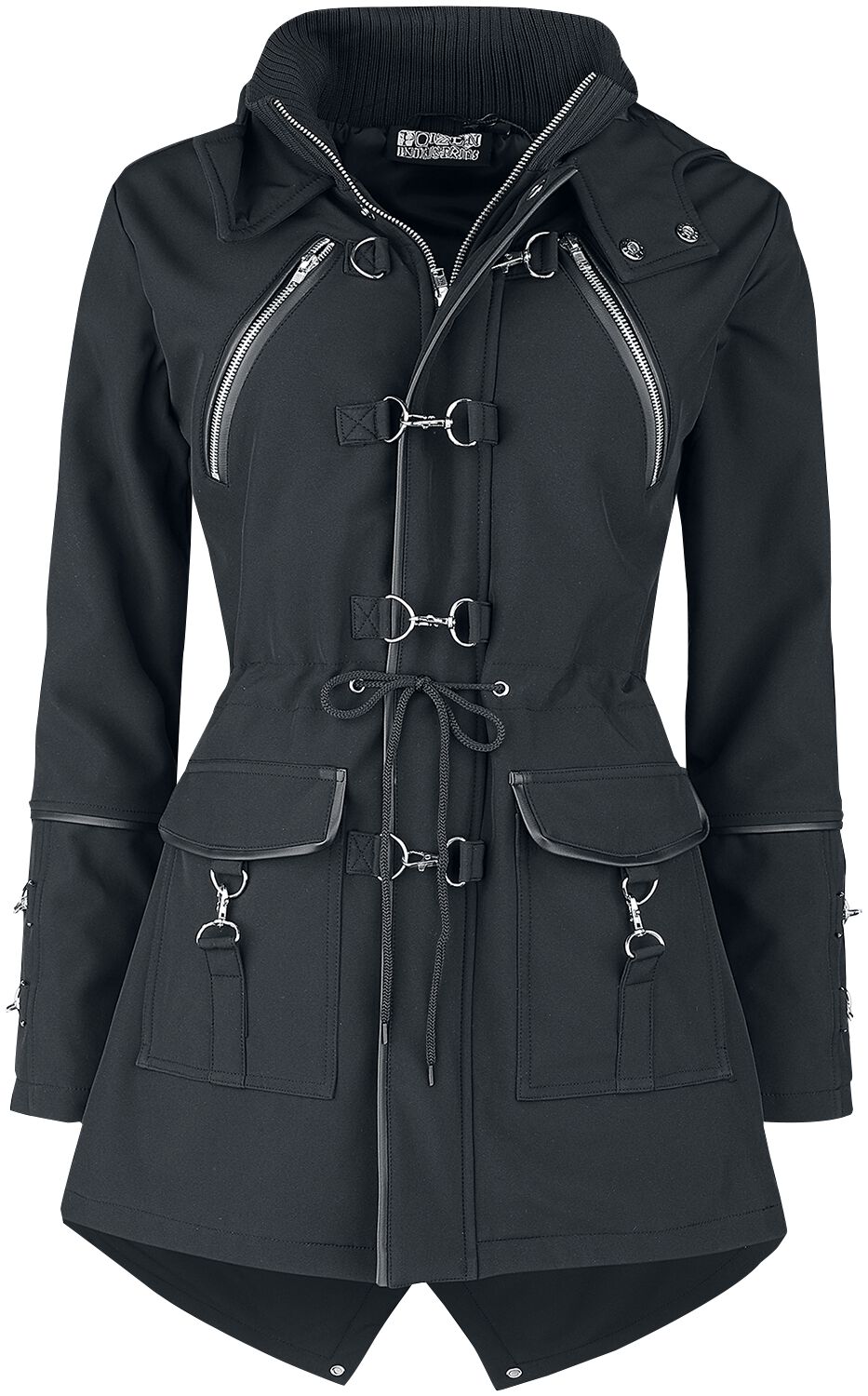 Poizen Industries - Gothic Mantel - Makara Coat - XS - für Damen - Größe XS - schwarz