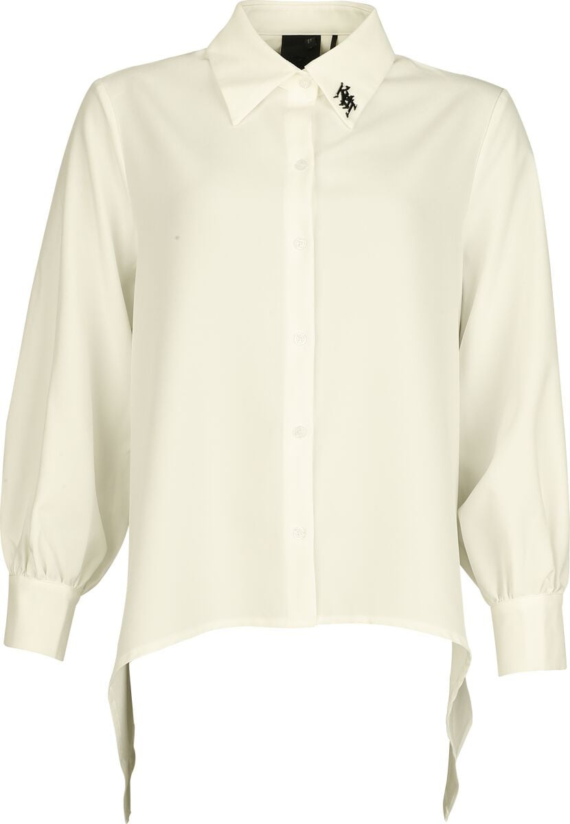 Bluse Goth av KIHILIST by KILLSTAR - Eriska Shirt (White) - Damer - hvit